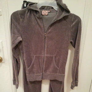 2 piece velour jogging suit
